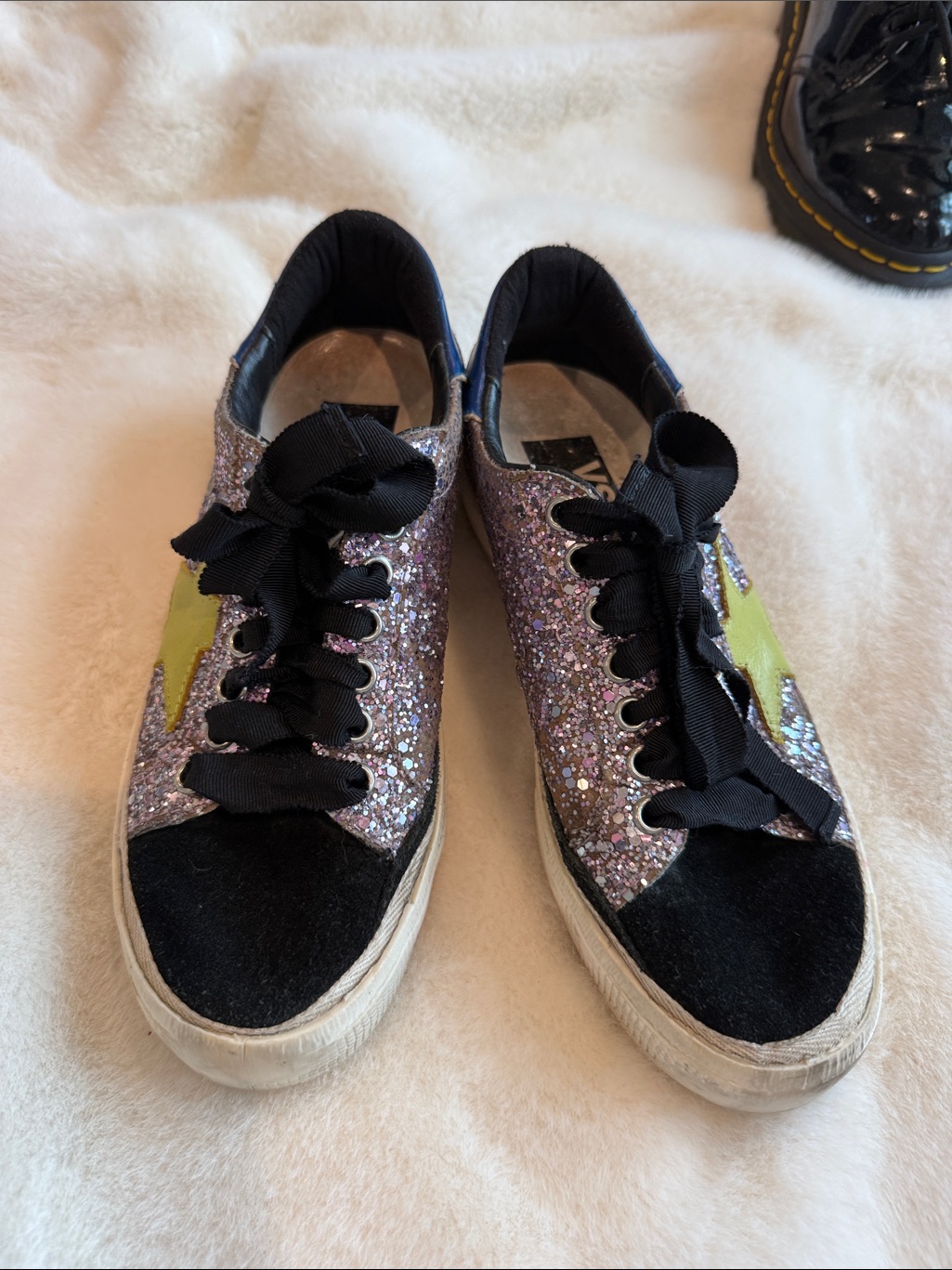 Golden Goose Glitter May Sneakers With Yellow Star 37